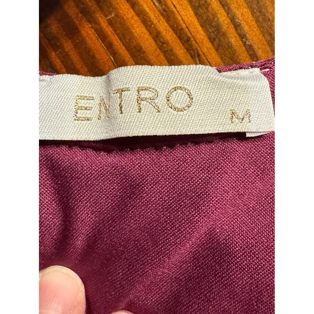 Entro Burgundy Wine Swing‎ Dress Size Medium - Picture 5 of 7